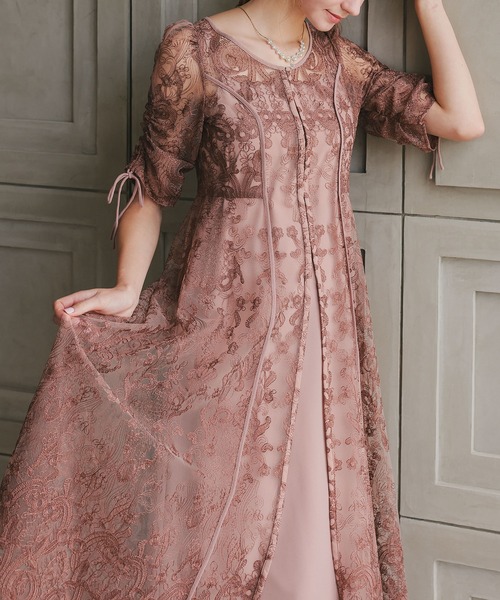 「Dorry Doll」 7分袖ワンピース MEDIUM ブルー レディース_画像6