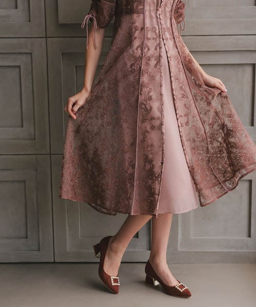 「Dorry Doll」 7分袖ワンピース MEDIUM ブルー レディース_画像9