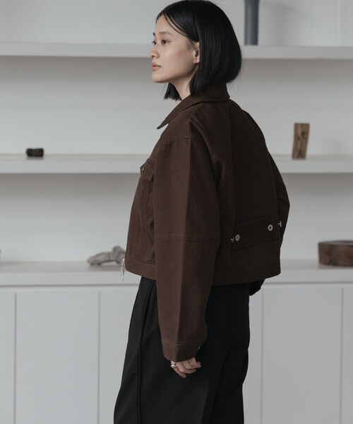 INDIVI GALLEST デニムジャケット gジャン ダブルジップデニムブルゾン