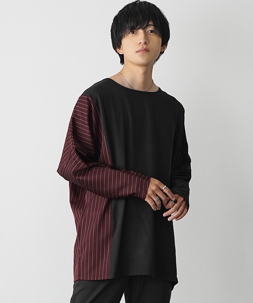 MinoriTY（マイノリティ） tシャツ 「MinoriTY」とろみ素材ストライプ