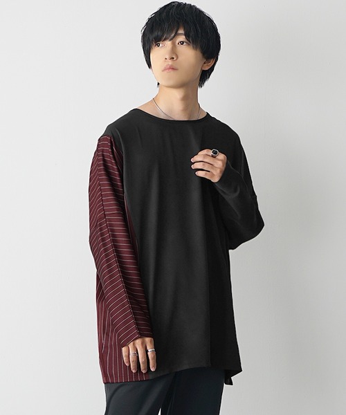 MinoriTY（マイノリティ） tシャツ 「MinoriTY」とろみ素材ストライプ