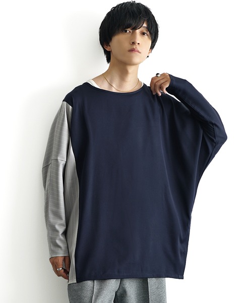 MinoriTY（マイノリティ） tシャツ 「MinoriTY」とろみ素材ストライプ