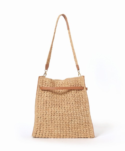 a point etc アポワン ビット付き ラフィア ショルダーバッグ　レザー U by SPICK&SPAN ショルダーバッグ バッグ 【A POINT ETC