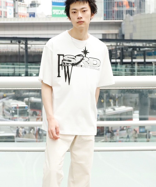 [希少] ゴアgoaグラフィックプリント 半袖Tシャツ ホワイトsizeＦ　レア 新品タグ付きレア】goa ゴア ヴィンテージ半袖Tシャツ 切りっ