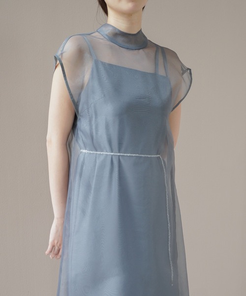 kaene アシメオーガンジードレス Kaene アシメインナーオーガンジードレス | DRESS,DRESS