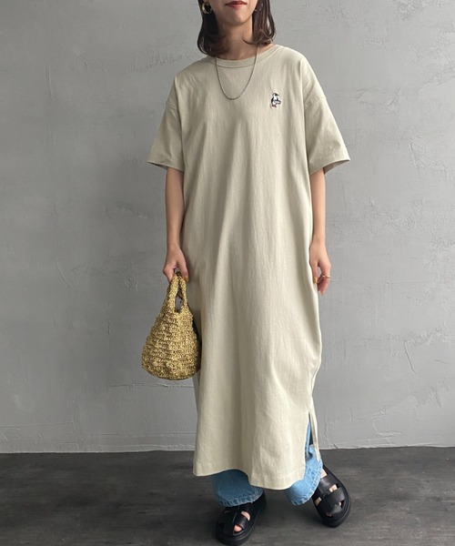 CHUMS ワンピース Hurricane Long One-Piece/ハリケーンロングワンピース(シャツ