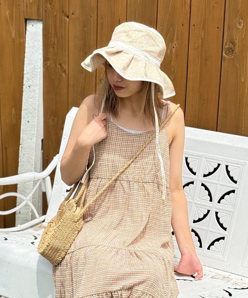 CALEE サマーハット CIAOPANIC 帽子 ハット フリフリサマーハット レディース