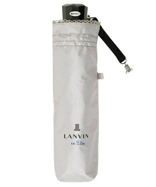 LANVIN en Bleu 日傘 折りたたみ傘 折り畳み 晴雨兼用 遮光100% 遮熱