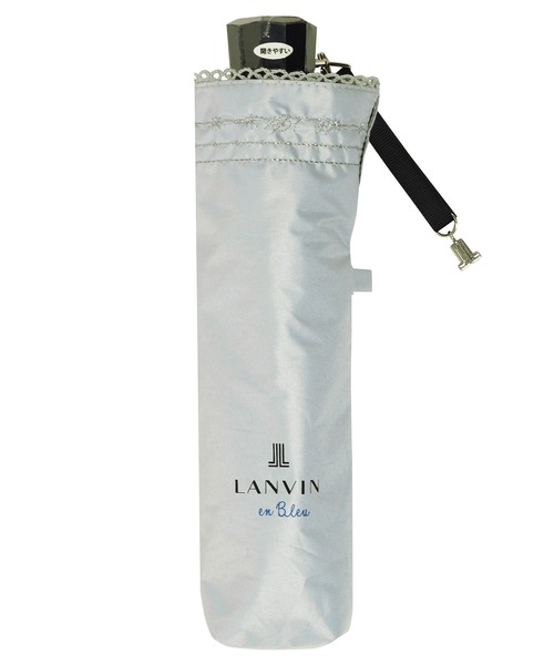 LANVIN en Bleu 日傘 uvカット 折りたたみ傘 遮光100% 遮熱 晴雨兼用