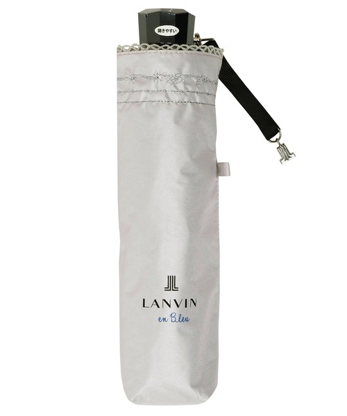LANVIN en Bleu 折りたたみ傘 遮光100% 遮熱 晴雨兼用 折りたたみ日傘