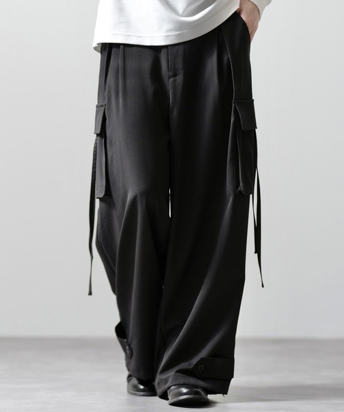 clel ヘリンボーンパンツ　ブラック　サイズm CLEL（クレイル） スラックス メンズ レディース : ZOZOTOWN Yahoo!店