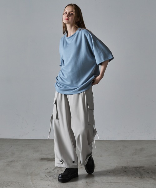 即完品　CLEL M-47デザイン TRルーズ パラシュートパンツ　スエード CLEL】M-47Design TR Loose Parachute Pants/M-47デザイン TR