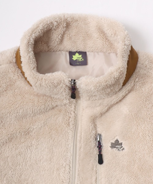 LOGOS（ロゴス） ジャケット ブルゾン シャギーボアフリース スタンド
