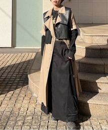 スウェットドッキングトレンチコート　アメリ 有村架純着用 Ameri vintage 新品スウェットドッキングトレンチコート