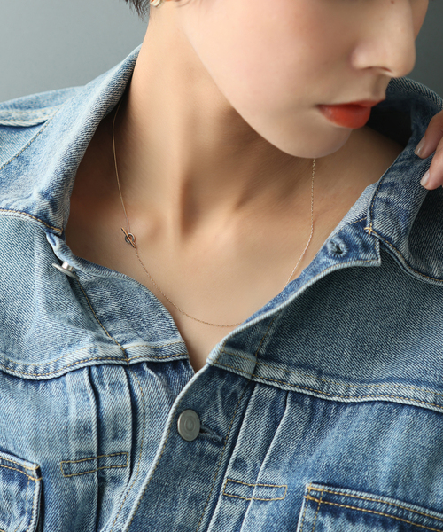 Lilas ネックレス Tバーミックスチェーン45cmネックレス K10 