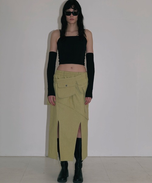 VIAVANDA ロングスカート VIAVANDA スカート BELT BAG 2WAY LONG SKIRT : ZOZOTOWN Yahoo