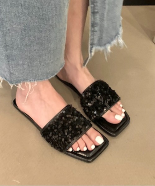 新品 レディース 夏 サンダル スパンコール 【68】 LADY LIKE サンダル スパンコールキラキラサンダル レディース