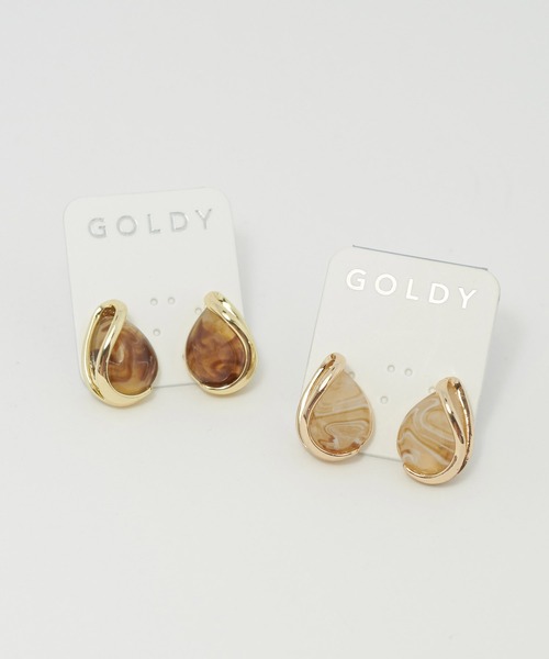 GOLDY（ゴールディ） ピアス レイヤード ライン ドロップ ピアス