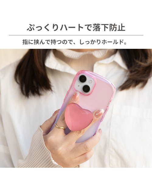 Hamee クリスタル プッシュ スマホリング(ハート) : ZOZOTOWN