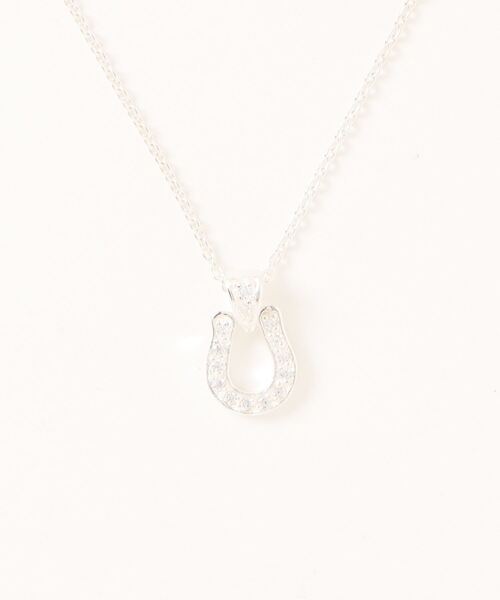 con affetto ネックレス シルバー925ジルコニアホースシューネックレス
