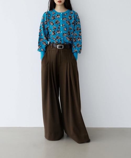 Katrin TOKYO カーディガン vintagelike flower jacquard knit