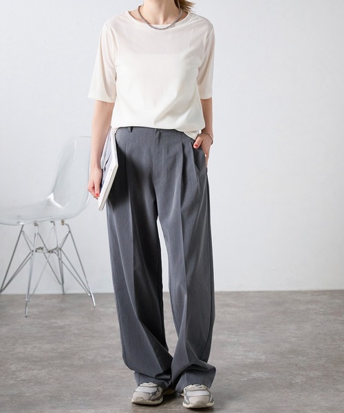 WEWILL ツータック スラックスパンツ WEWILL】ウィーウィル 2TUCK FP SLACKS BROWN 2タックスラックス