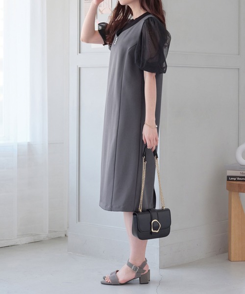 alotta（アロッタ） ジャンパースカート パール付ジャンパースカート