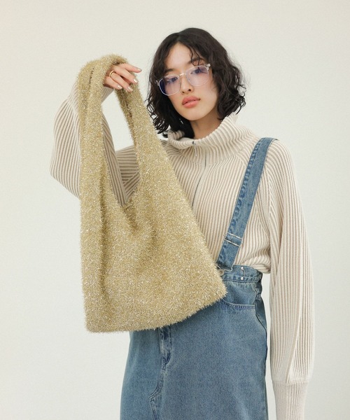 LEPSIM（レプシィム） ショルダーバッグ バッグ ラメニットショルダー