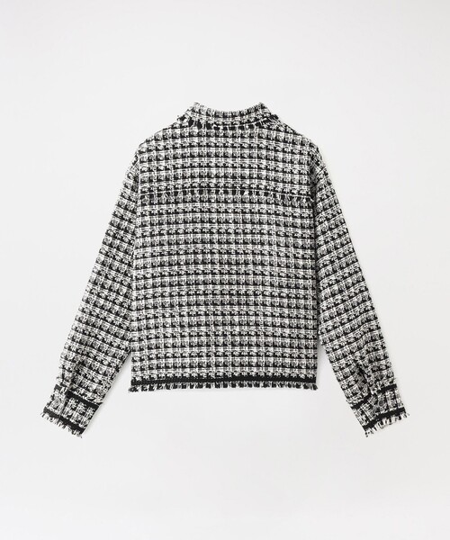 極美品　LOVELESS バンビーナ　ツイードブルゾン モード系　黒　L バンビーナツイードブルゾン(ブルゾン)｜LOVELESS(ラブレス)の