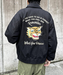 OAU ロゴ刺繍ブルゾン CPCM ブルゾン アウター トラ刺繍ZIPブルゾン レディース メンズ