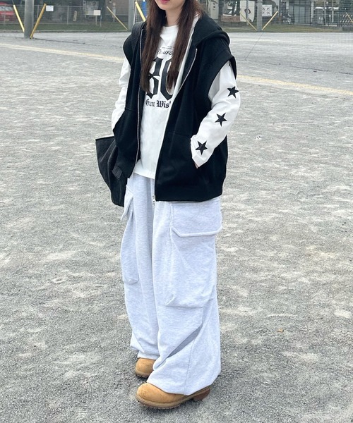 shrita ベスト ダブルジップフード付きベスト キッズ 子供服