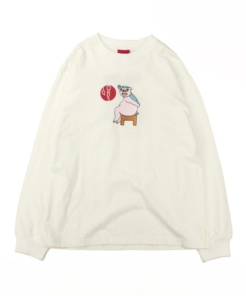 HUMAROUS tシャツ PIG ONSEN ロン Tee レディース メンズ
