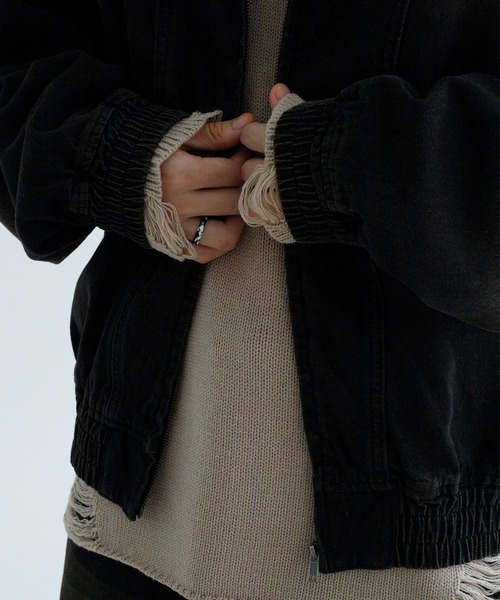 epnok セーター ニット 「EPNK」Crash damage knit / クラッシュ 