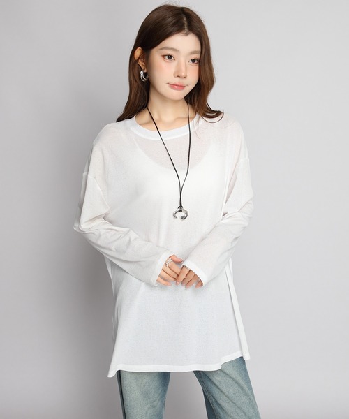 tシャツ 「全13色」選べるサイズ シアーTシャツ レディース : ZOZOTOWN