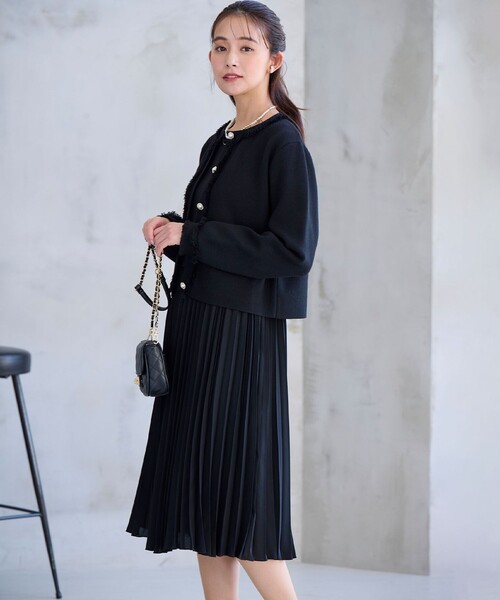 組曲（KUMIKYOKU） ニット セーター ビジューボタンニットジャケット