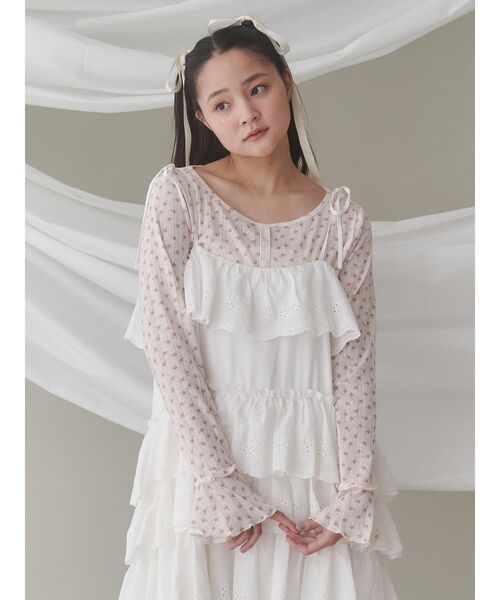 petit flowerメロートップス / プチフラワーメロートップス（T
