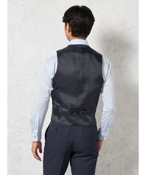 スーツカンパニー　セットアップ　スーツ　ベスト　3ピース　ネイビー　L Perfect Suit FActory（パーフェクト スーツ ファクトリー