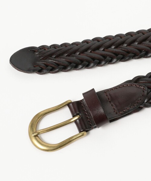 新品　beams plus レザー　メッシュ　ベルト　ブラウン　30inch BEAMS+（ビームスプラス） ベルト レザー メッシュベルト メンズ