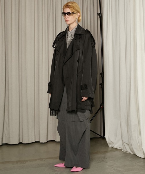 ◆THE IZZAT COLLECTION フラップポケット トレンチコート ◇THE IZZAT COLLECTION フラップポケット トレンチコート