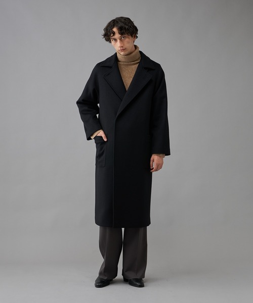 Lui's ダブルチェスターコート S ブラック Lui's（ルイス） チェスターコート S ブラック メンズ : ZOZOTOWN