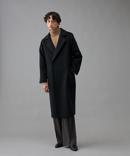 Lui's ダブルチェスターコート S ブラック Lui's（ルイス） チェスターコート S ブラック メンズ : ZOZOTOWN