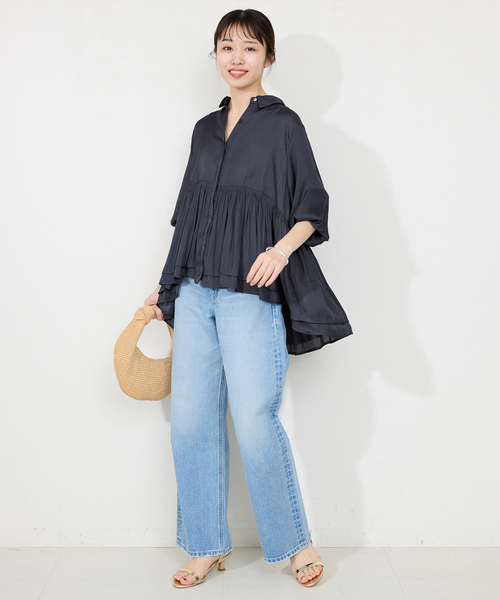 【即日～翌日発送可】新品 SLOBE IENA　ペプラムティアード ブラウス SLOBE IENA ブラウス シャツ 「追加」ペプラムティアード