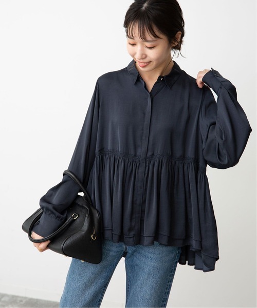 SLOBE IENA ペプラムティアード ブラウス 【新品未使用タグ付き】 SLOBE IENA ブラウス シャツ 「追加」ペプラムティアード