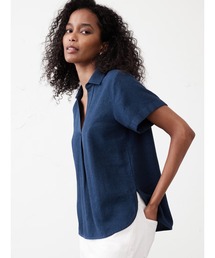 ブラウス シャツ BANANA REPUBLIC FACTORY STORE　　リネンブレンドクロップドシャツ レディース BANANA REPUBLIC FACTORY STORE リネンブレンドクロップドシャツ