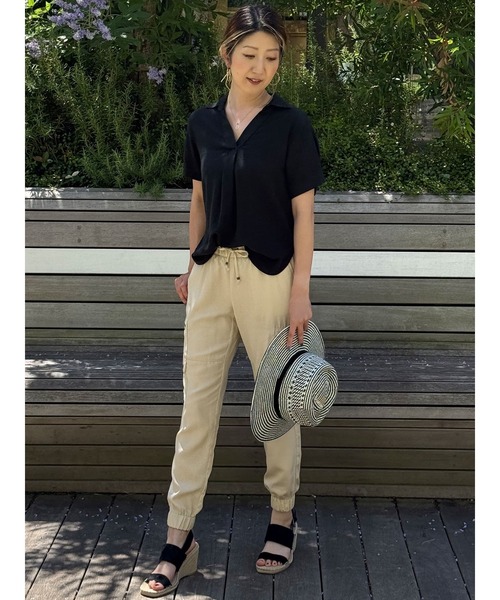 ブラウス シャツ リネンブレンド ヴィンテージフラワー ノースリシャツ chw25s067 レディース BANANA REPUBLIC ブラウス シャツ FACTORY STORE リネンブレンド