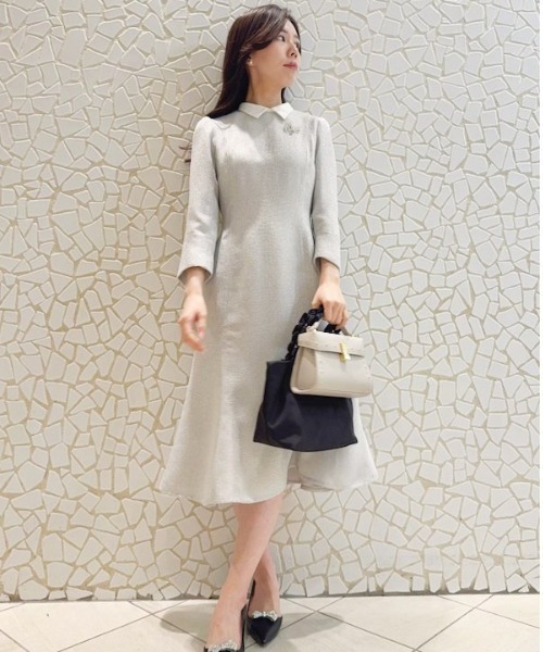 【新品・未使用】 CELFORD エンブロイダリーカラーワンピース CELFORD セルフォード エンブロイダリーカラーポンチワンピース