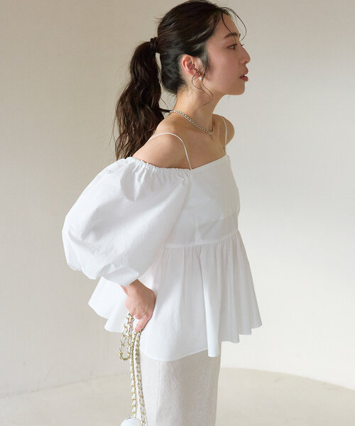 「La boutique BonBon」 半袖ブラウス FREE ブラック レディース La boutique Bonbon 「La BonBon」 半袖ブラウス FREE スカイ