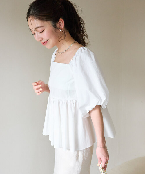 La boutique Bonbon ブラウス シャツ バルーンスリーブ
