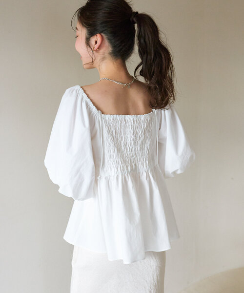 La boutique Bonbon ブラウス シャツ バルーンスリーブ