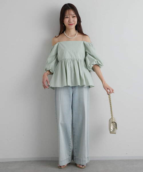 La boutique Bonbon ブラウス シャツ バルーンスリーブ